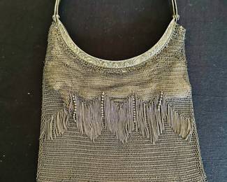 Antique Geschütz silver mesh purse