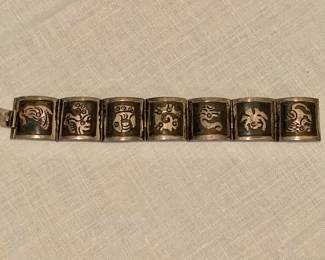 Square panel design link bracelet 