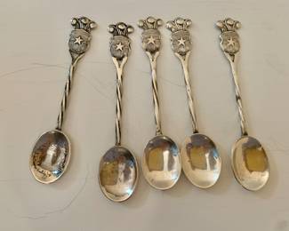 Star Shield 900 Silver Chile spoons Set of 5 