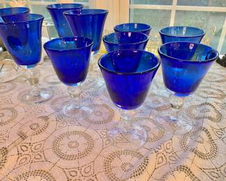 Cobalt Wine Goblets