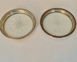 Pair Sterling coasters 