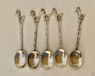 Reindeer 900 Silver Chile spoons Set of 5