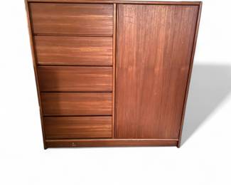 Danish MCM Teak Side-by-Side Chest/Wardrobe