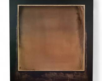 Abstract art by Jake Berthot (American, 1939-2015) - "Through the Vale" - large (80" x 88") acrylic on canvas - signed lower right