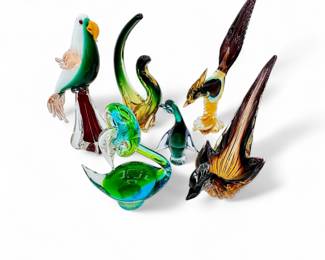 Murano Glass Animal Figurines