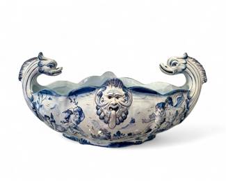 Blue and White Dragon Jardiniere