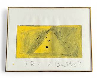 Abstract by Jake Berthot (American, 1939-2015) -  Color lithograph on deckle-edge paper (22" x 29.5") - signed and dated '72 lower margin