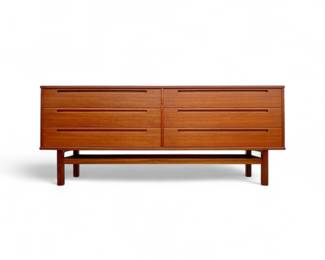 Nils Jonsson Danish Teak 6-Drawer Credenza for HJN Mobler
