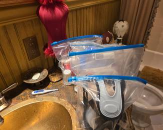 Lots of bathroom supplies available, bandages, ointments and other miscellaneous sundrys!