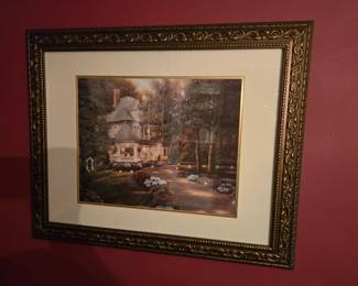 Very reminiscent of a Thomas Kinkade, very calming and picturesque scene.