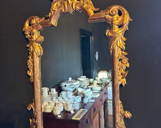 Gold framed mirror 