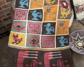 South American woven wall hanging