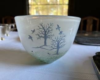 Kjell Engman glass bowl for Kosta Boda