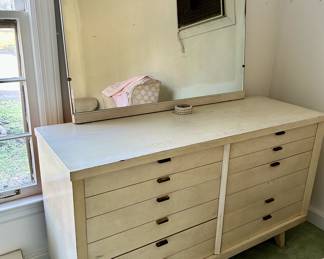 Huntley mid century dresser and mirror