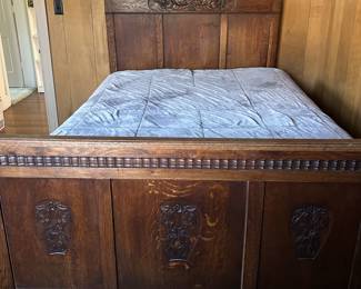 antique oak full bed