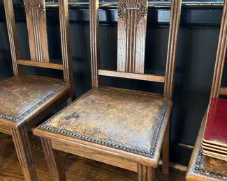 detail of side chairs