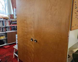 Interesting cabinet, doors on front pegboard on back so you can hang all sorts of items