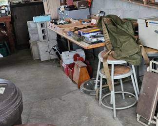 Ladder, stools, tools and stuff