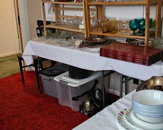 China, glassware, punch bowls