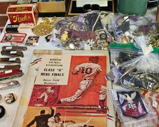 Some jewelry, sports items