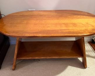 MCM maple oval coffee table