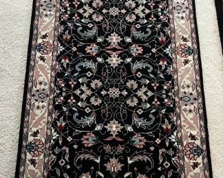 2.5' x 4' Persian Iranian hand knotted wool rug - recently cleaned by DA Burns