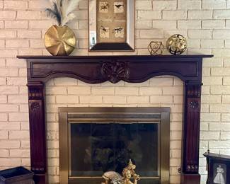 WOOD CARVED MANTEL