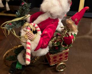 Vintage Mark Roberts Santa on Tricycle