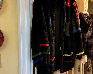 Bomber Black/Striped Vintage Jacket-Fur Origin is France