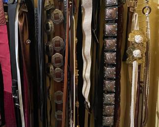WOMEN’S BELTS-DESIGNER, BRIGHTON, LEATHER CONCHO AND MORE