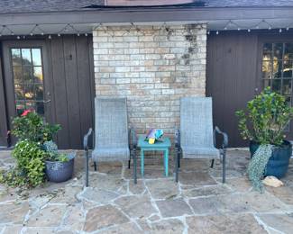 PLANTS, PATIO CHAIRS