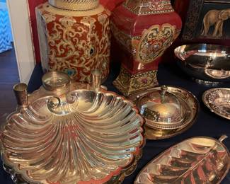 SILVERPLATE, VINTAGE ASIAN DECOR