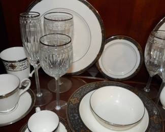 Lenox Crystal Consists of Champagne Flutes, Water Goblets, Wine Stems