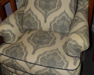 Matched Pair of Nicely Upholstered Club Chairs
