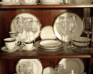 Lenox Dinner Ware and Crystal Service For 12