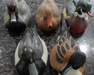 Five Contemporary Colorful Duck Decoys