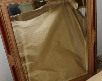 Hardwood and Gold Framed Mirror