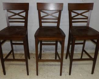 Three Contemporary Bar Height Chairs