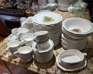 . . . Christmas dinner ware