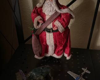 Vintage Santa and small toys