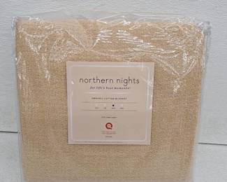 Northern Nights 100 Percent Organic Cotton Blanket, Natural, Queen, Retail - $69.50