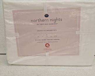 Northern Nights 100 Percent Organic Sheet Set - Queen, White, Retail - $94.00