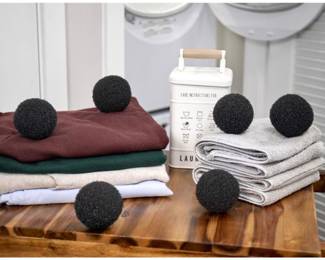 Grand Fusion Set of 6 Reusable Pet Hair Removal Ball, Black