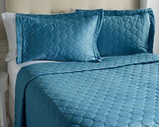 Northern Nights 100 Percent Organic Cotton Quilted Coverlet Set, Twin, Storm, Retail - $84.00
