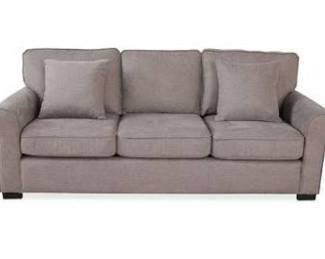 Macy's Kariam Brown Fabric 3 Cushion Sofa, Retail: $999