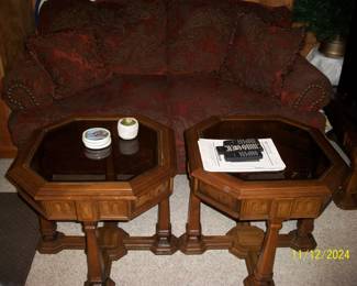 Loveseat w/ vintage end tables