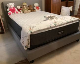 Beautyrest queen bed complete with frame