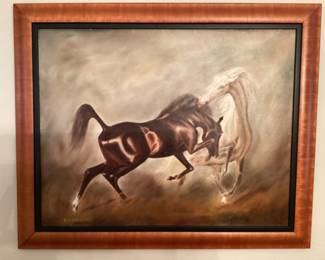 Bob Schwartz 1954 painting studs in battle