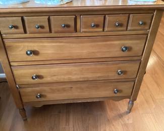 Five drawer Walnut chest