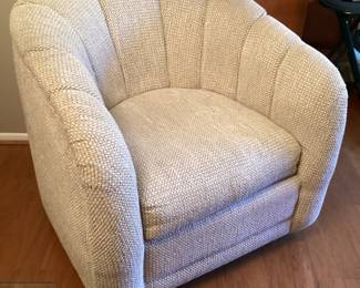Bassett swivel barrel chair